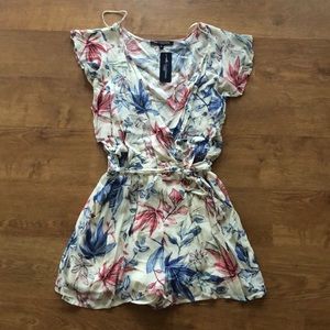 White, blue, and pink romper